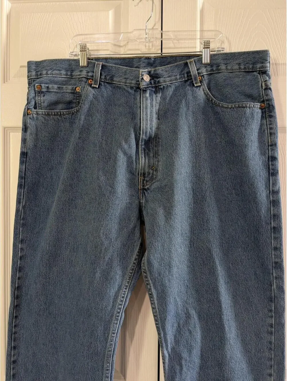 Levi Strauss & Co. Men's Denim Jeans 505 Classic Straight Leg Cotton W44 L30